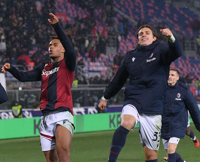 Zirkzee of Man United and Arsenal's Calafiori were once teammates at Bologna (©Alessandro Sabattini/Getty Images)